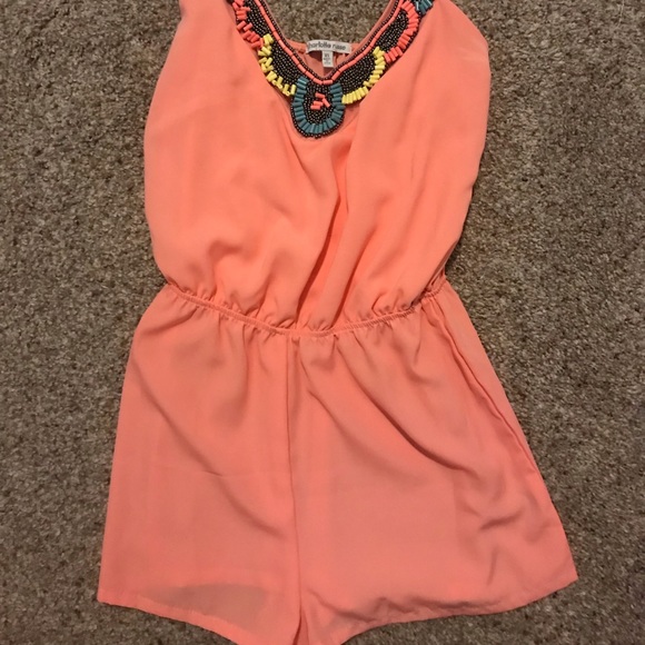 Orange/pink romper - Picture 1 of 3